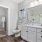 Apartment bathroom with an on-suite walk-in closet inside homes at The Beckett